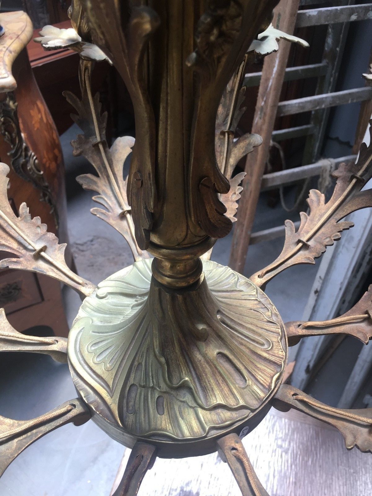 Chandelier style Louis XV solid bronze