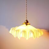 Art deco opaline pendant light