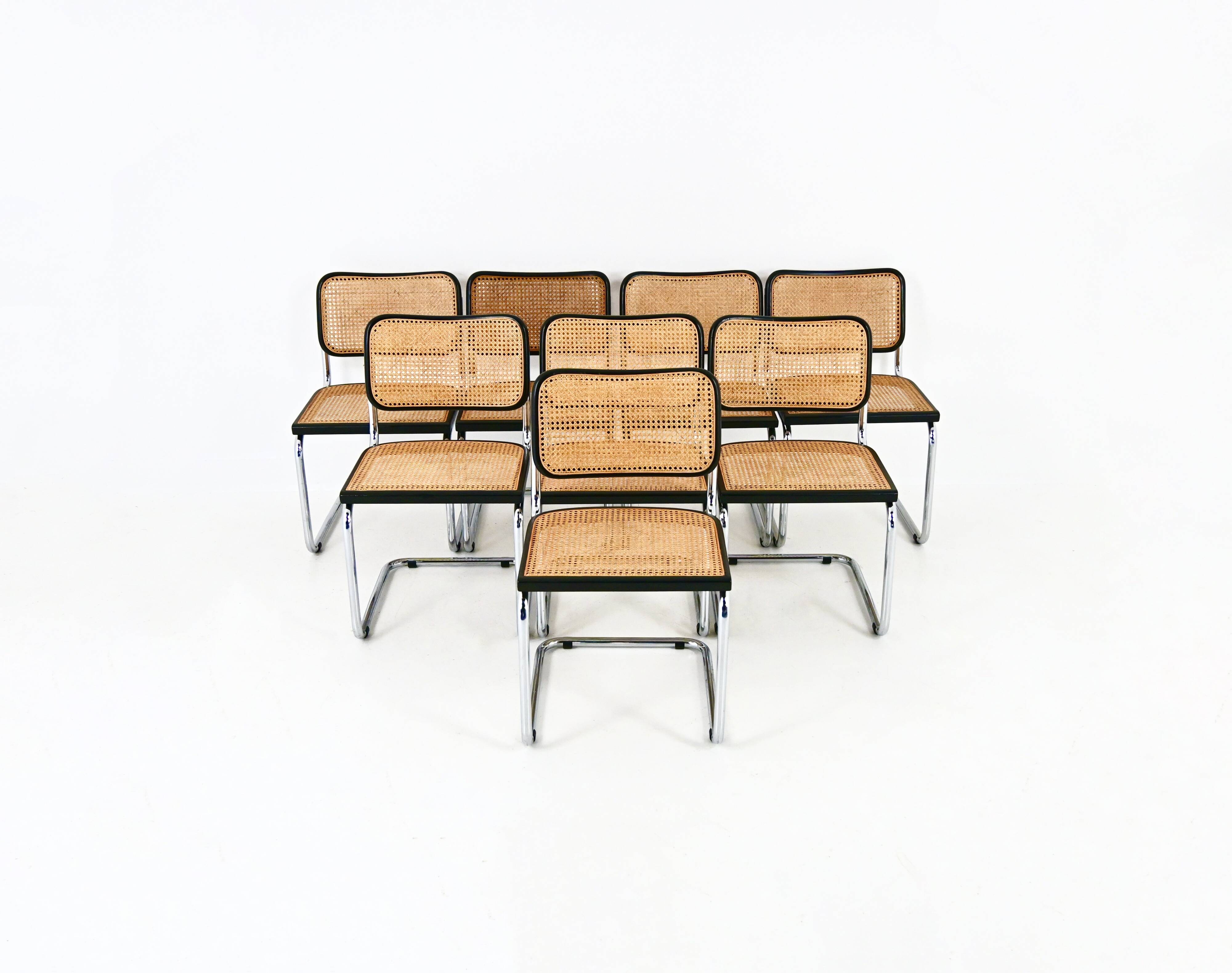 Set of 8 Dining Chairs Style B32 by Marcel Breuer