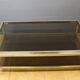Table basse à double plateaux en chrome et doré vers 1970