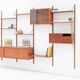 Wall unit with 4 modules by P. Cadovius