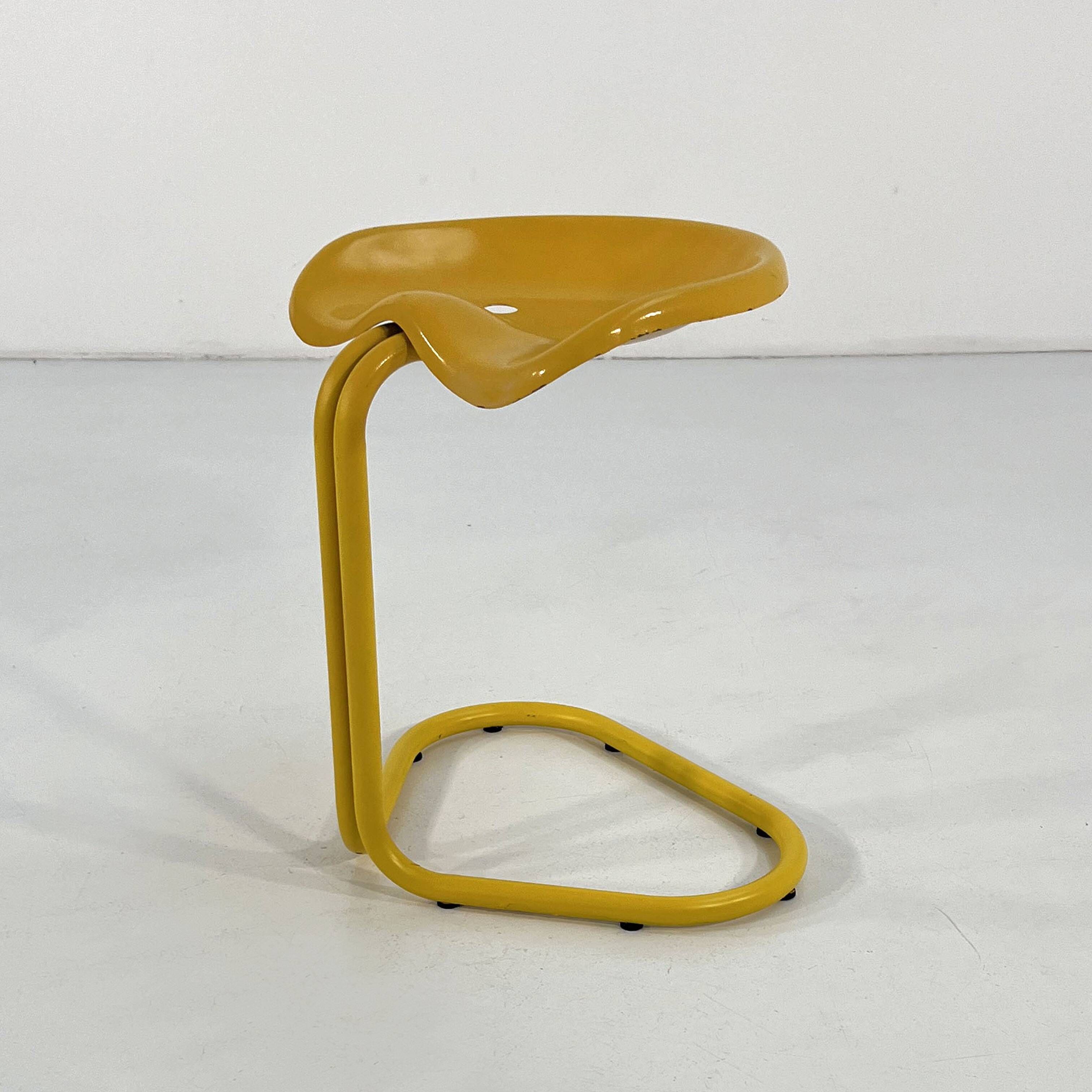 Yellow Tractor Stool by Rodney Kinsman for Bieffeplast, 1970