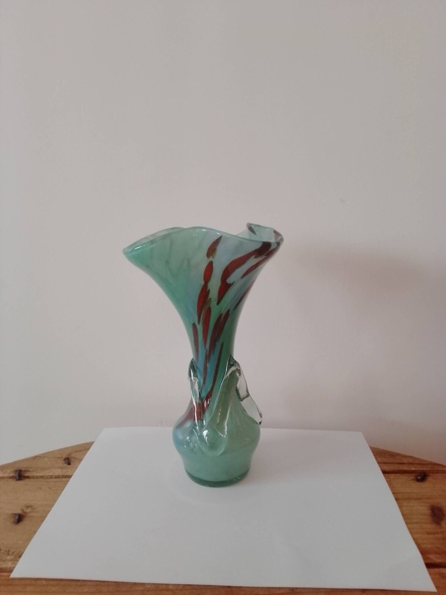 Vintage Murano blown glass vase 1950s/60s