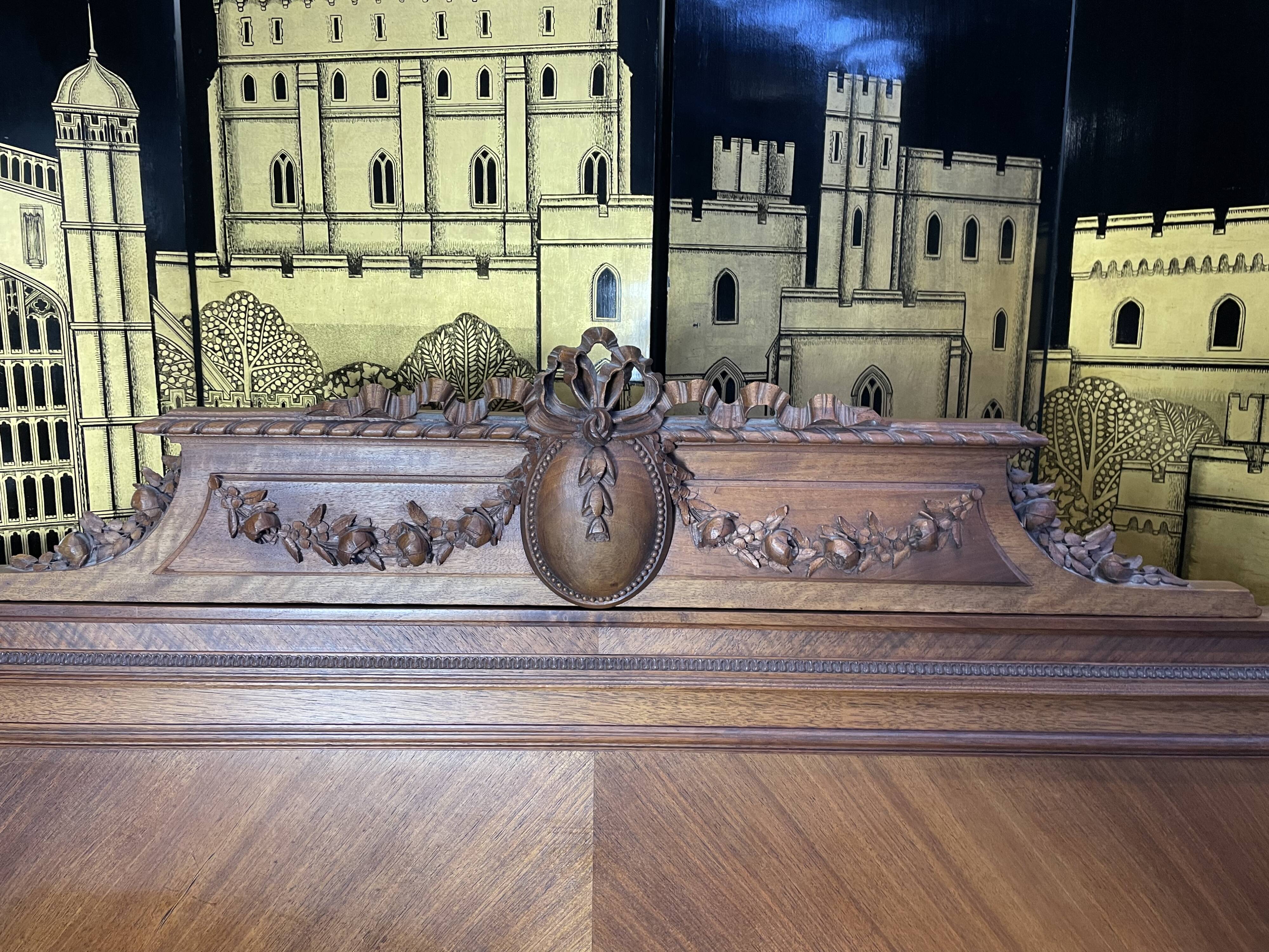 Walnut bed Louis XVI style