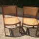 Lot de 4 chaises cannées Baumann vintage