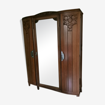 Wardrobe oak glass door
