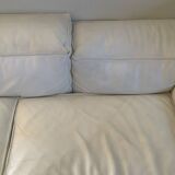 Cadence sofa white leather Rochebobois