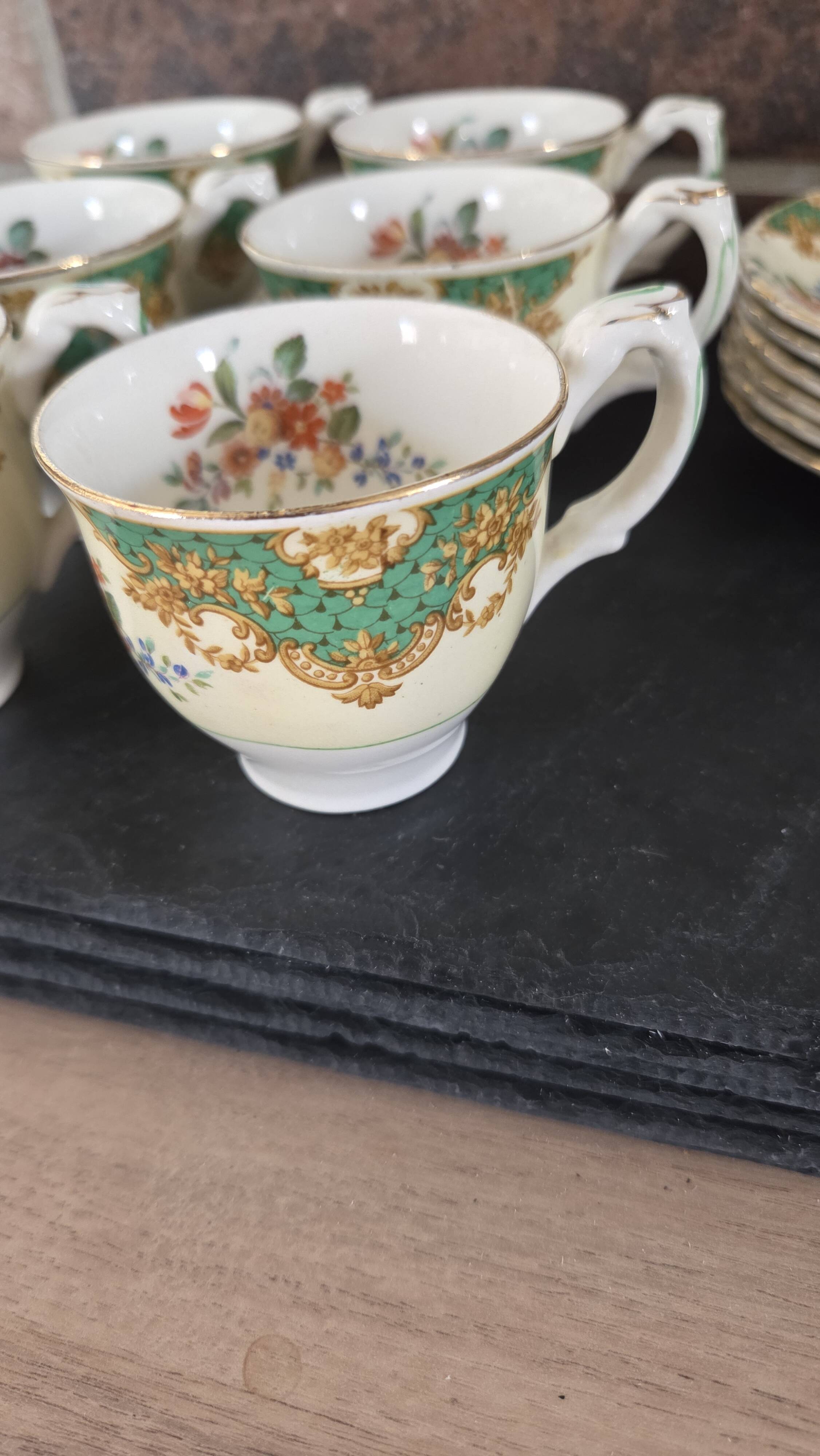 6 cups and 6 saucers w. h. grindley & co.