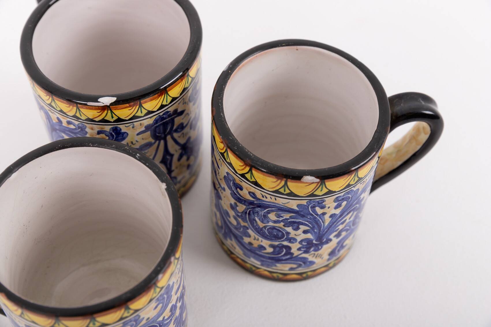 Service de vaisselle en céramique italienne de Caltagirone, Sicile des années 1980