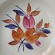 Lot de 12 assiettes creuses vintage motif bordeaux caramel