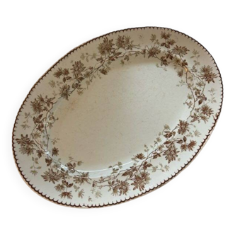 Plat ovale en terre de fer, modèle Mignardise