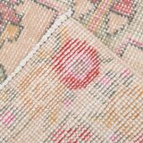 4x7 Red Cream Oriental Vintage Rug, 127x223Cm