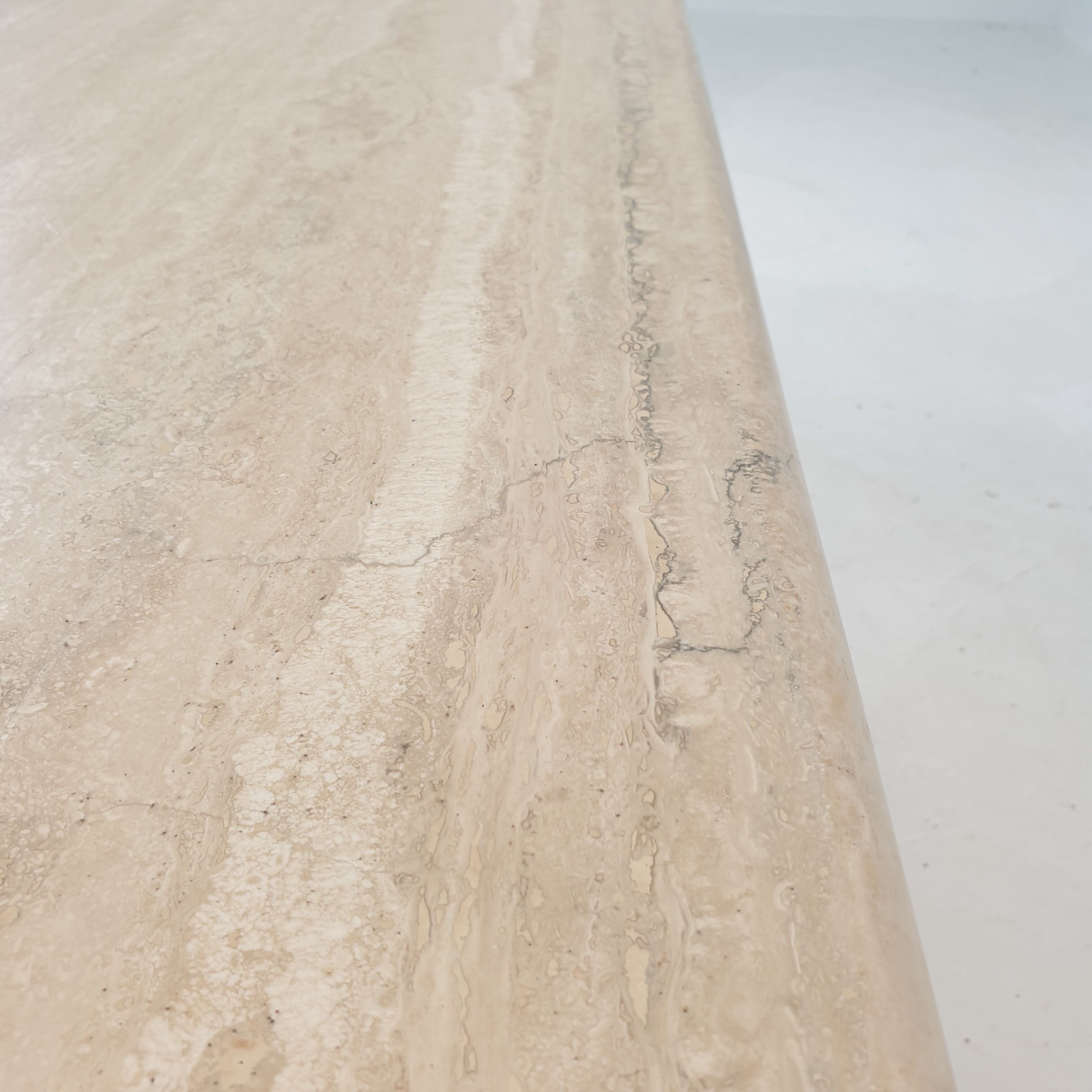 Italian travertine coffee table, 1980's