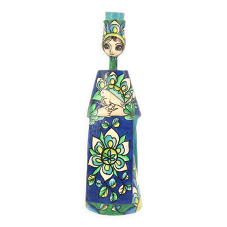 Mexican papier-mâché candle holder by Abelardo Ruiz, 1970s