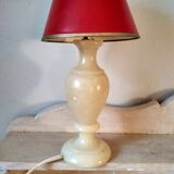 Beige marbled stone lamp base