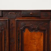 Rare French provincial carved cabinet or buffet with great patina, dated 18