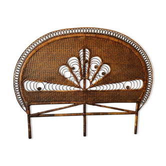 Vintage rattan headboard