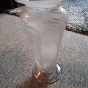 Vase vintage en verre de Clichy