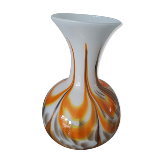 Italian opaline vase murano years 1970