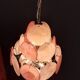 Handcrafted chandelier with alabaster disc glass, Murano glass.