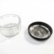 Art Deco pill box, crystal, silver-plated copper, Poland, 1930s