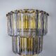 Two-tier frosted Murano glass wall sconce, Italy, 1970s