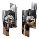 Vintage chrome wall lights - 70'S design