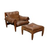 Sheriff Lounge Chair with Ottoman by Sergio Rodrigues for ISA