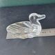 2 duck-shaped crystal salt cellars