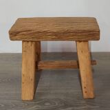 Small stool in antique wood