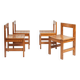 Minimalist vintage pine dining chairs with visible joints,The Netherlands,