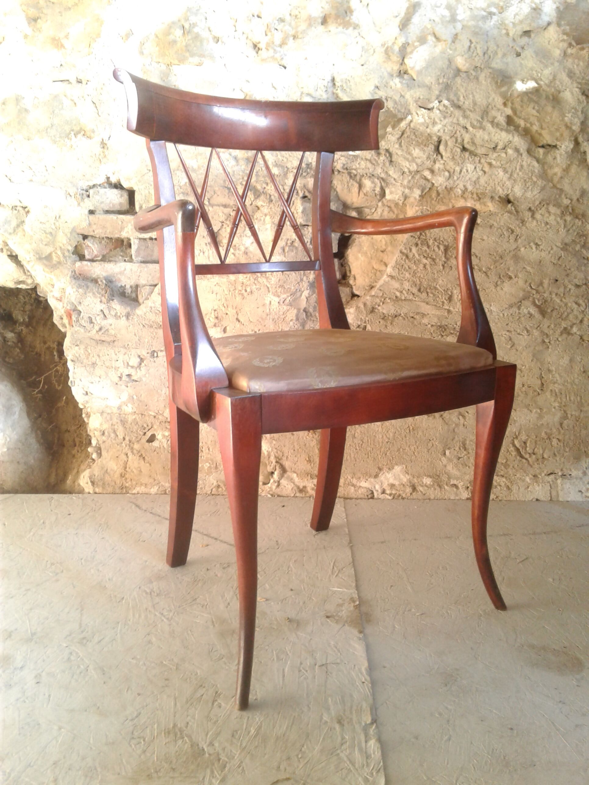 English colonial armchair in mahogany