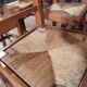 Lot de 8 chaises Reconstruction 1950 Chêne et paille