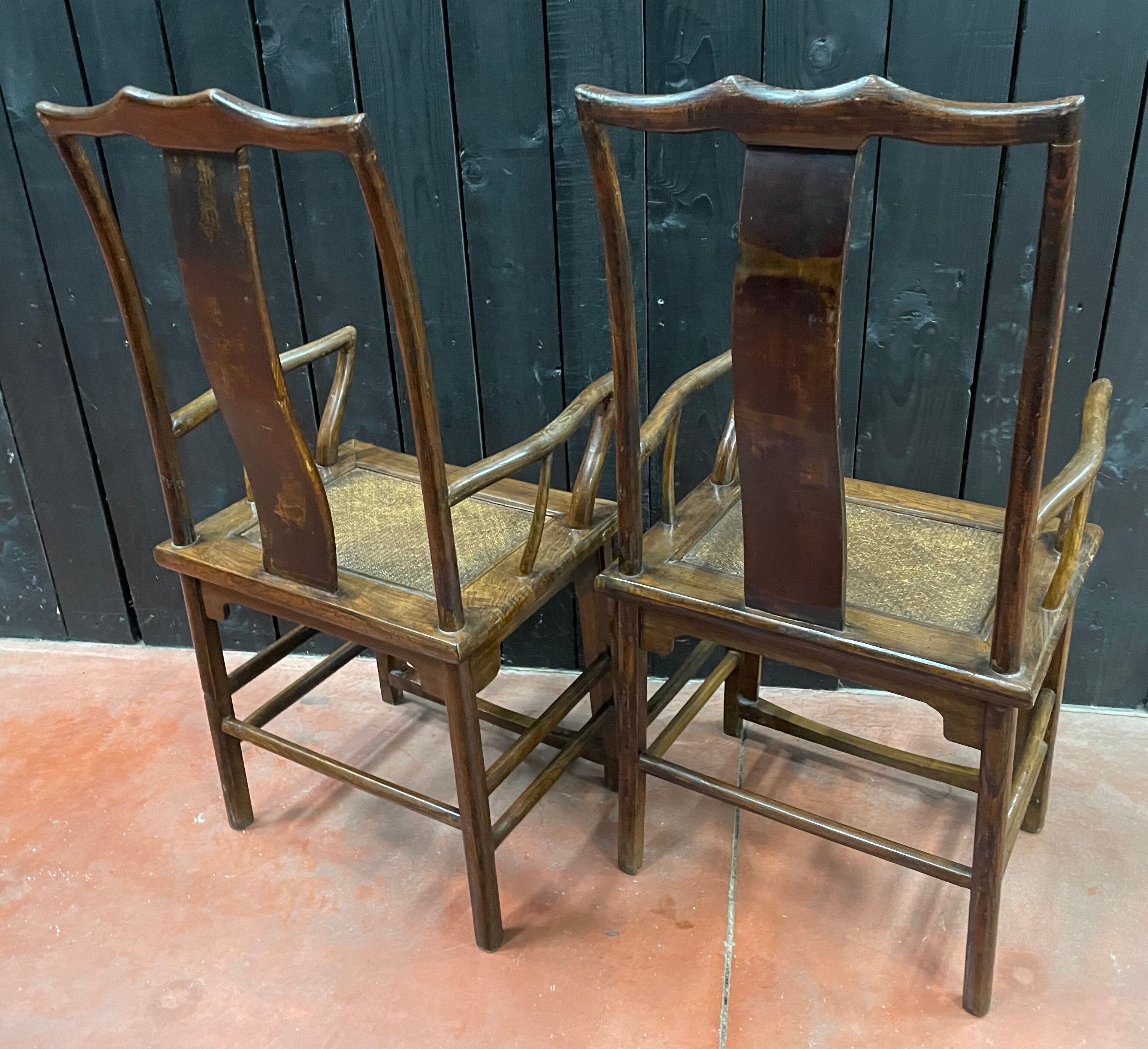 Pair of 19th century dignitary armchairs