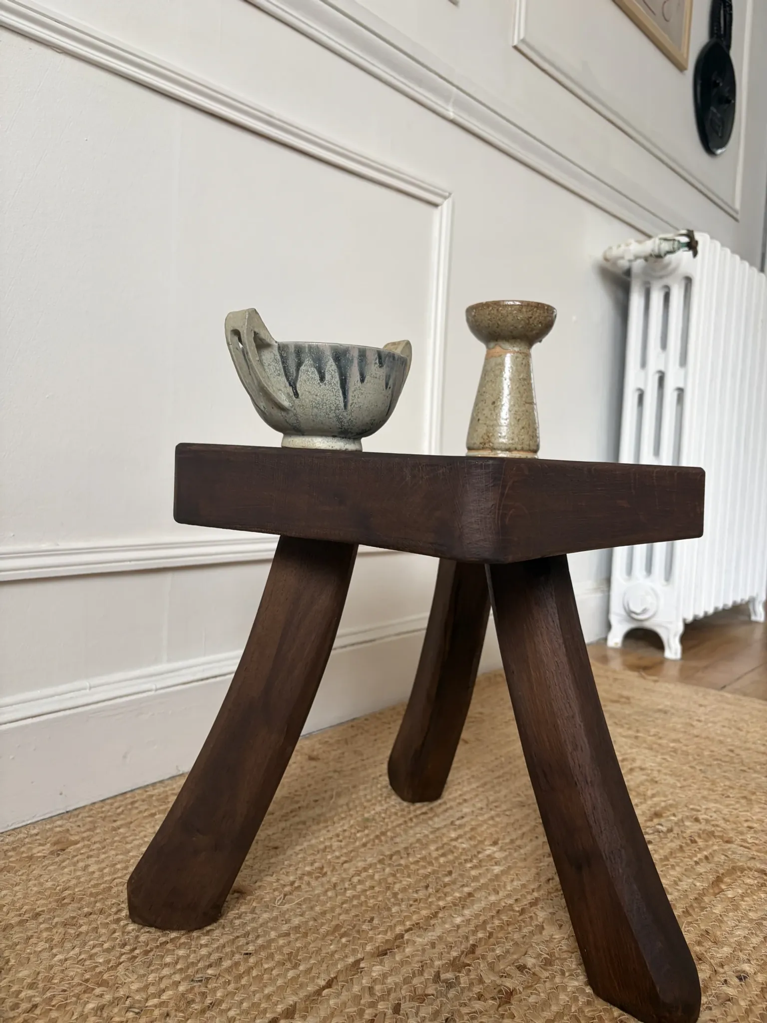 Brutalist tripod stool