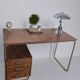 Bureau en noyer style Bauhaus Tchèque 1930s
