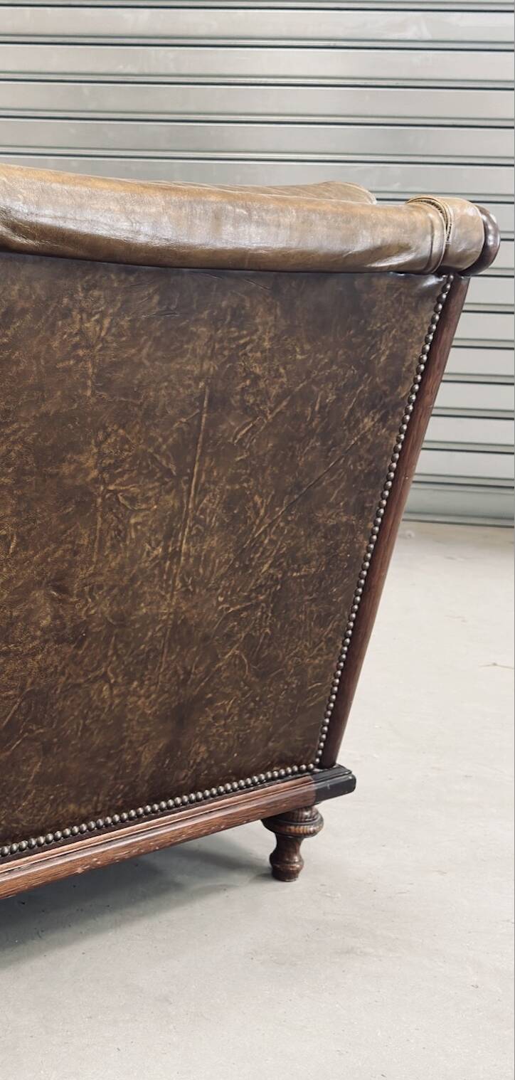 Canapé vintage cuir cognac