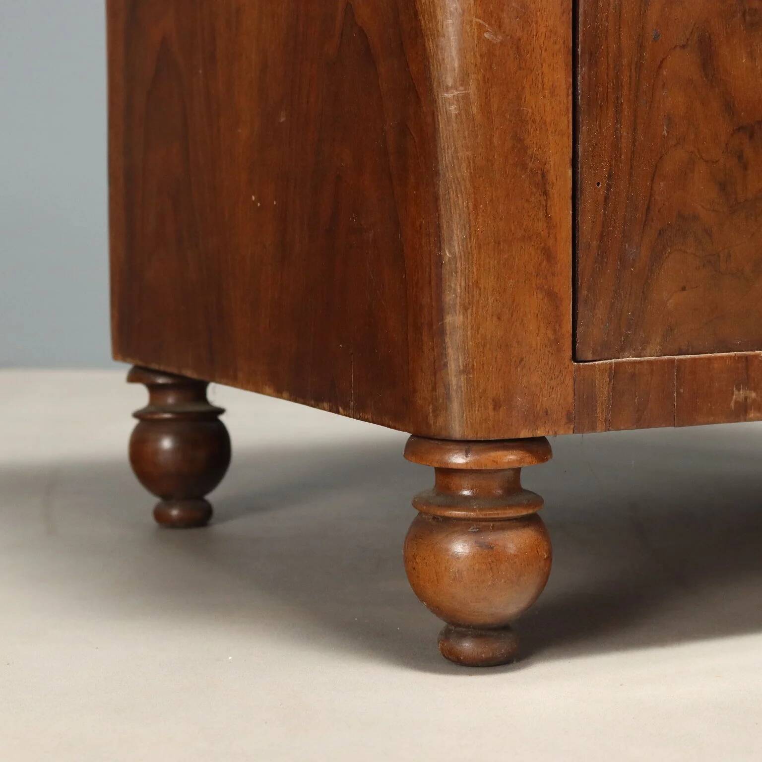Pair of Louis-Philippe bedside tables in walnut.