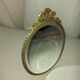 Miroir biseauté en laiton doré vintage -17x23cm
