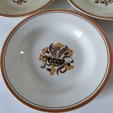 Set of 5 soup plates – Creil & Montereau – Œillet model