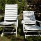 Chaises de jardin en bois années 80 Herlag