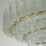 1960s vintage mid century doria ice glass CHANDELIER with 63 glass tubes