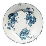 Old U&C Earthenware Plate from Sarreguemines - Feria with Support