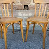 Pair of 1950s bistro cafe chairs