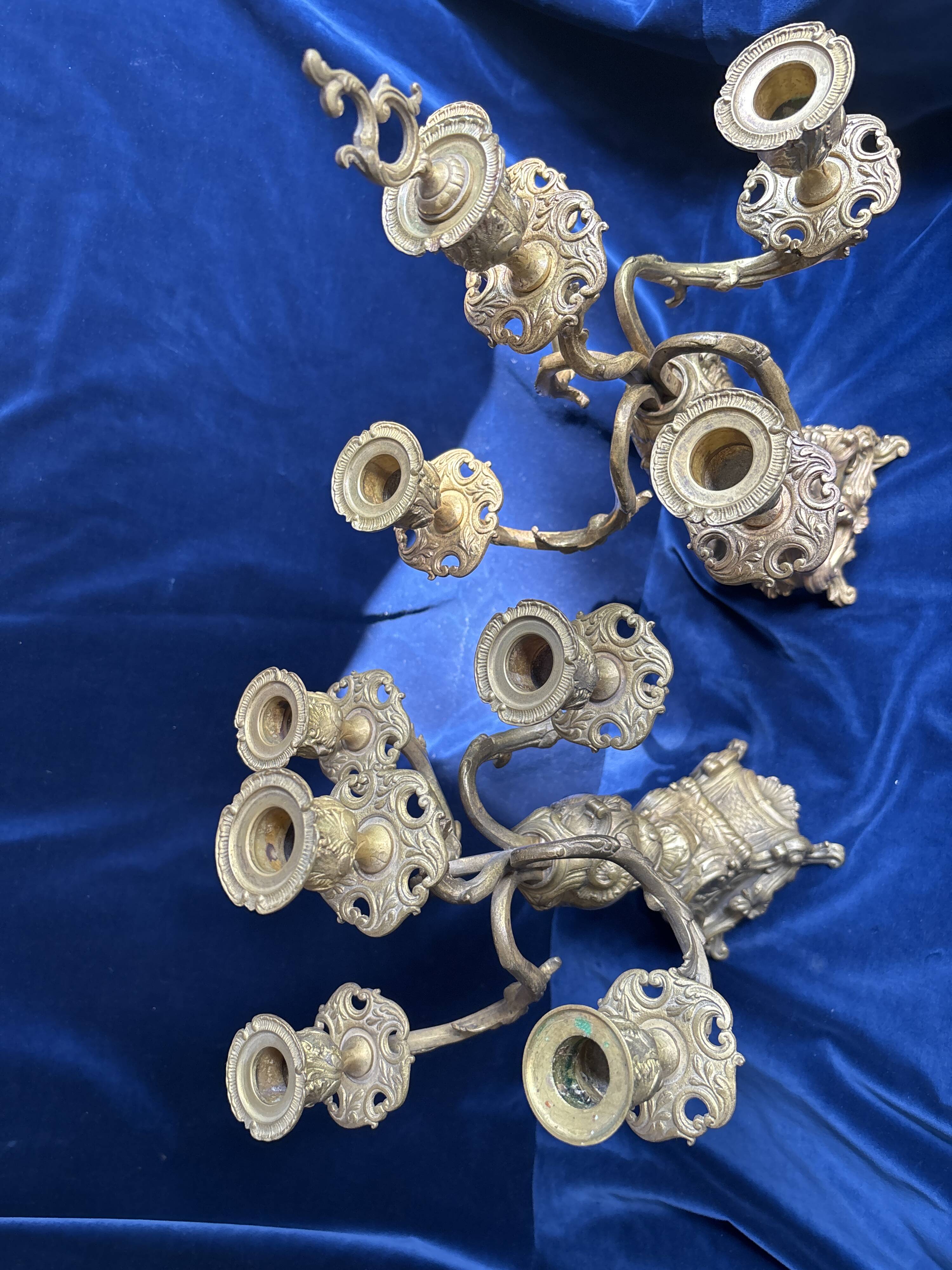 Paire de candélabres en bronze XIX eme