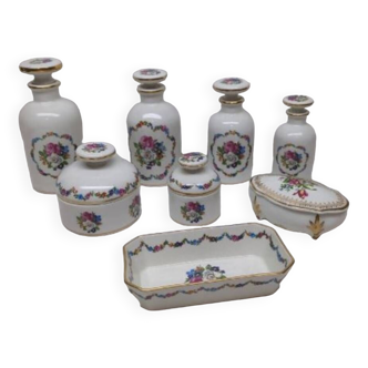 CHAUVIGNY Porcelain toiletry set / Perfume bottle pot empty pocket bathroom box