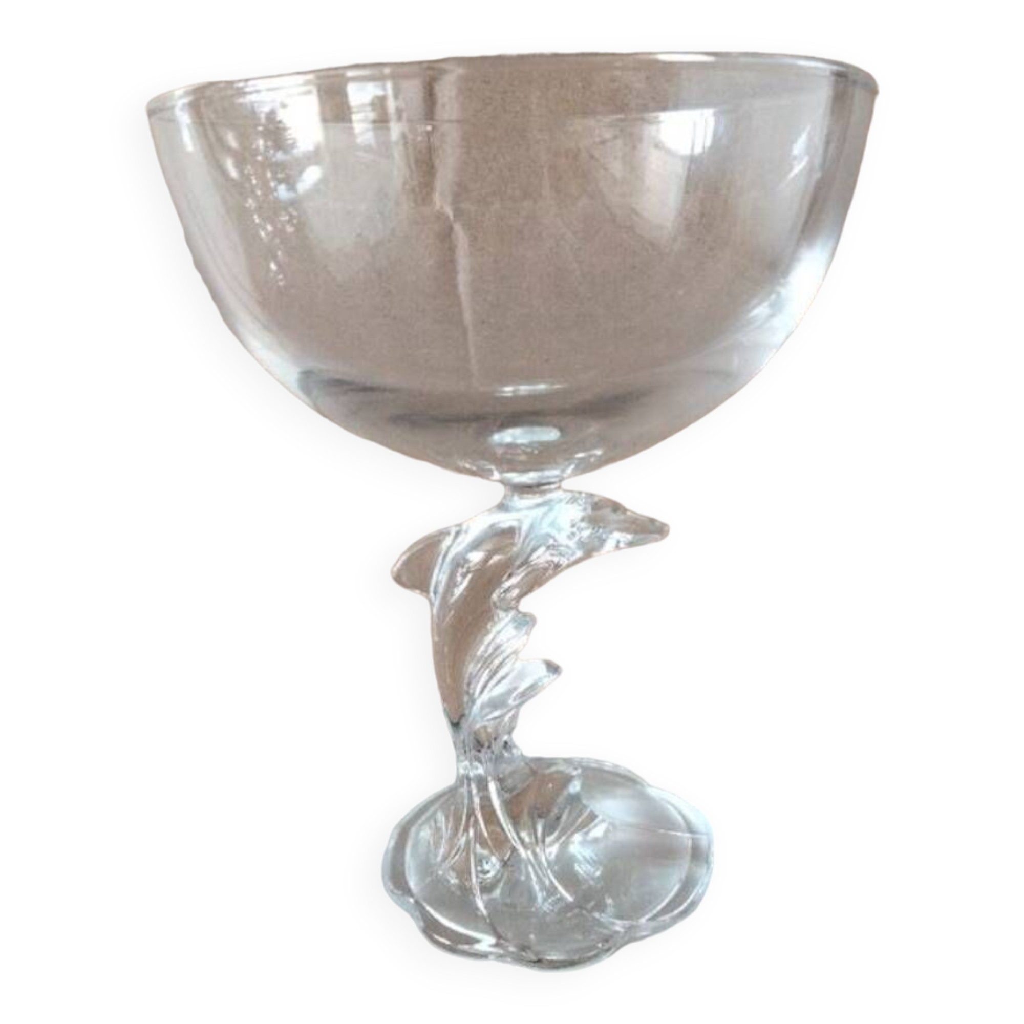 Luminarc champagne glass, Dolphy model, 1970