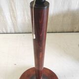 Table lamp by Unilux in wood and brass - mid 20th century.