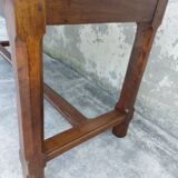 Rustic burgundy farm table 19th -1m80