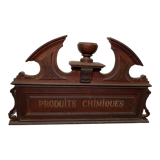 Pediment or top of furniture in natural wood XIX century